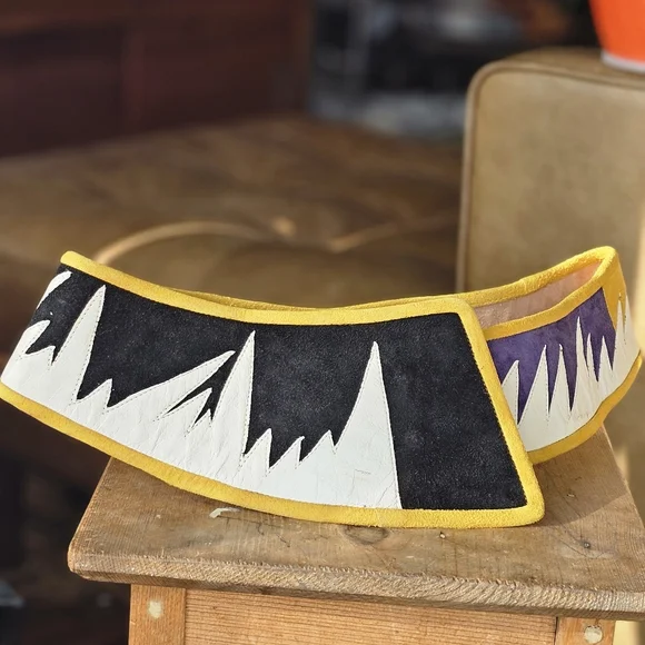 Lisandro Sarasola Vintage 80s Leather Suede Statement Belt - Picture 3 of 5